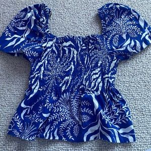 H&M shirt blue and white